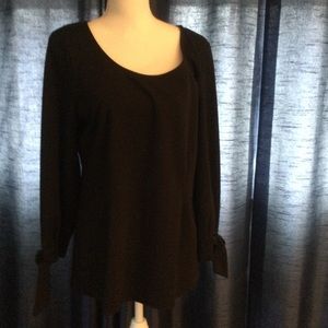 Ann Taylor black top great for a night out! Size L